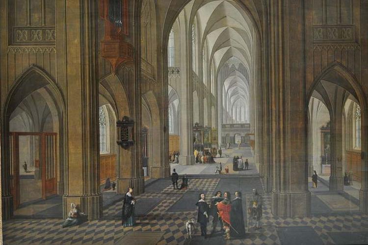 Pieter Neefs View of the interior of a church